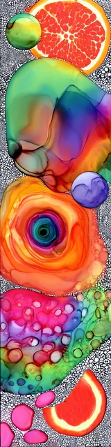 Free abstract bookmark featuring bold abstract colors